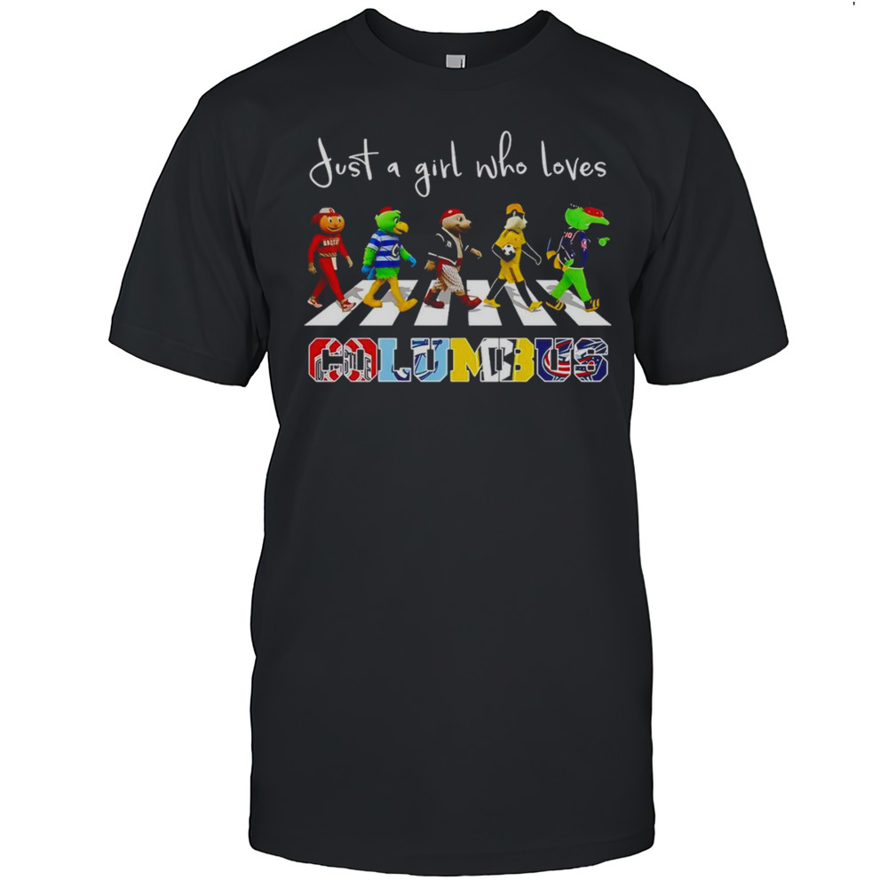Just A Girl Who Loves Columbus Sports Mascot Shirt