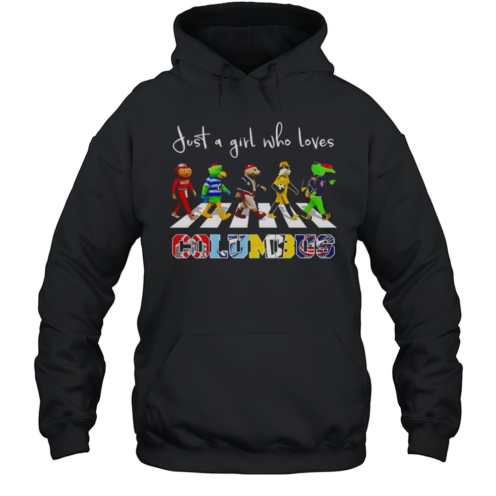 Just A Girl Who Loves Columbus Sports Mascot Shirt Unisex Hoodie