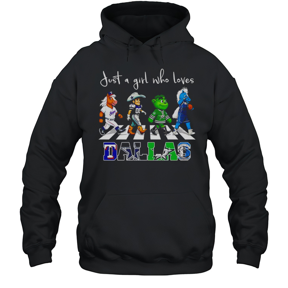 Just A Girl Who Loves Dallas Sports Mascot Shirt Unisex Hoodie