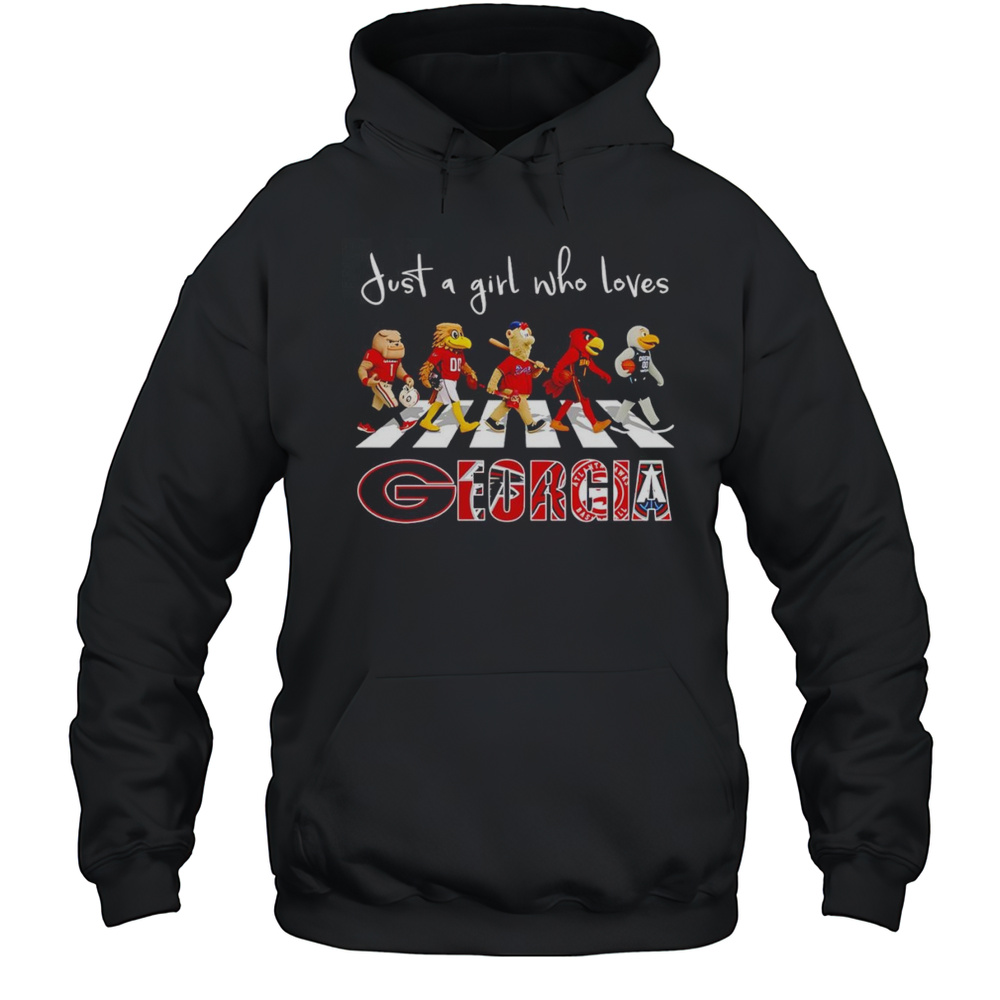 Just A Girl Who Loves Georgia Sports Mascot Shirt Unisex Hoodie