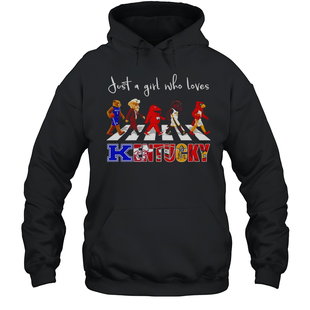 Just A Girl Who Loves Kentucky Sports Mascot Shirt Unisex Hoodie