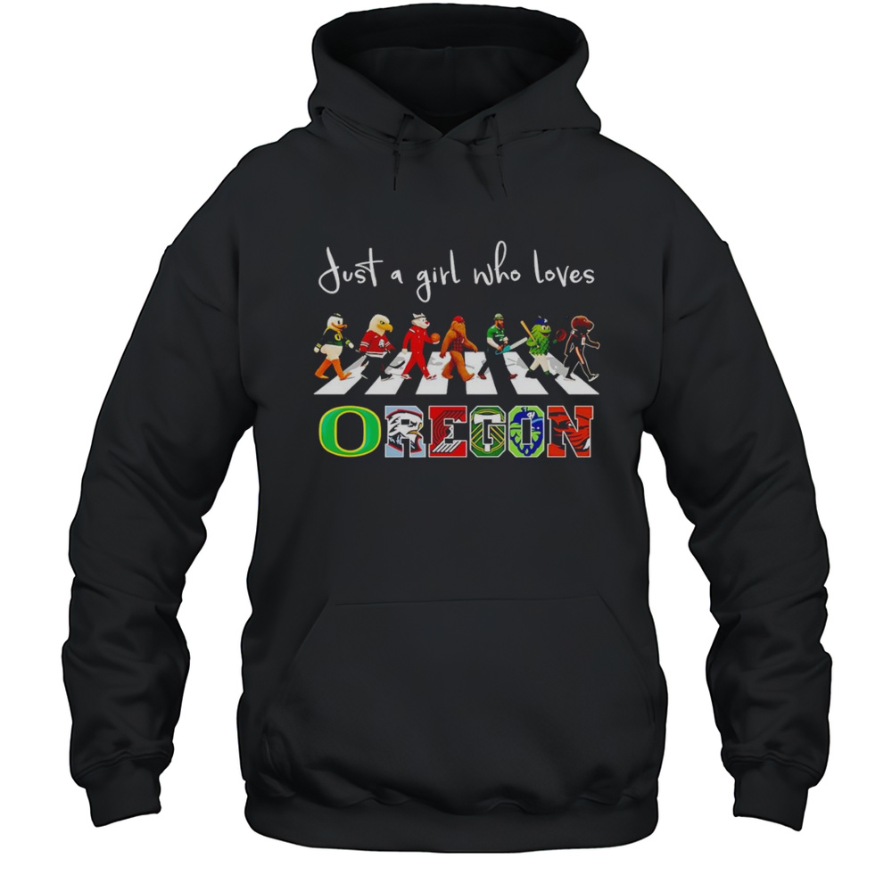 Just A Girl Who Loves Oregon Sports Mascot Shirt Unisex Hoodie