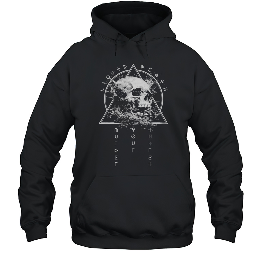 Liquid Death Doominati Skull T-shirt Unisex Hoodie