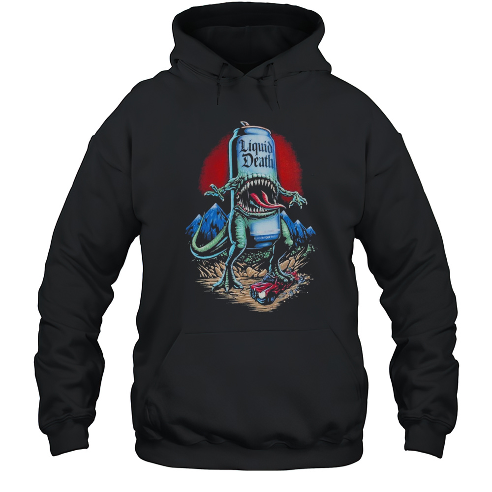 Liquid Death Reapersaurus Rex T-shirt Unisex Hoodie