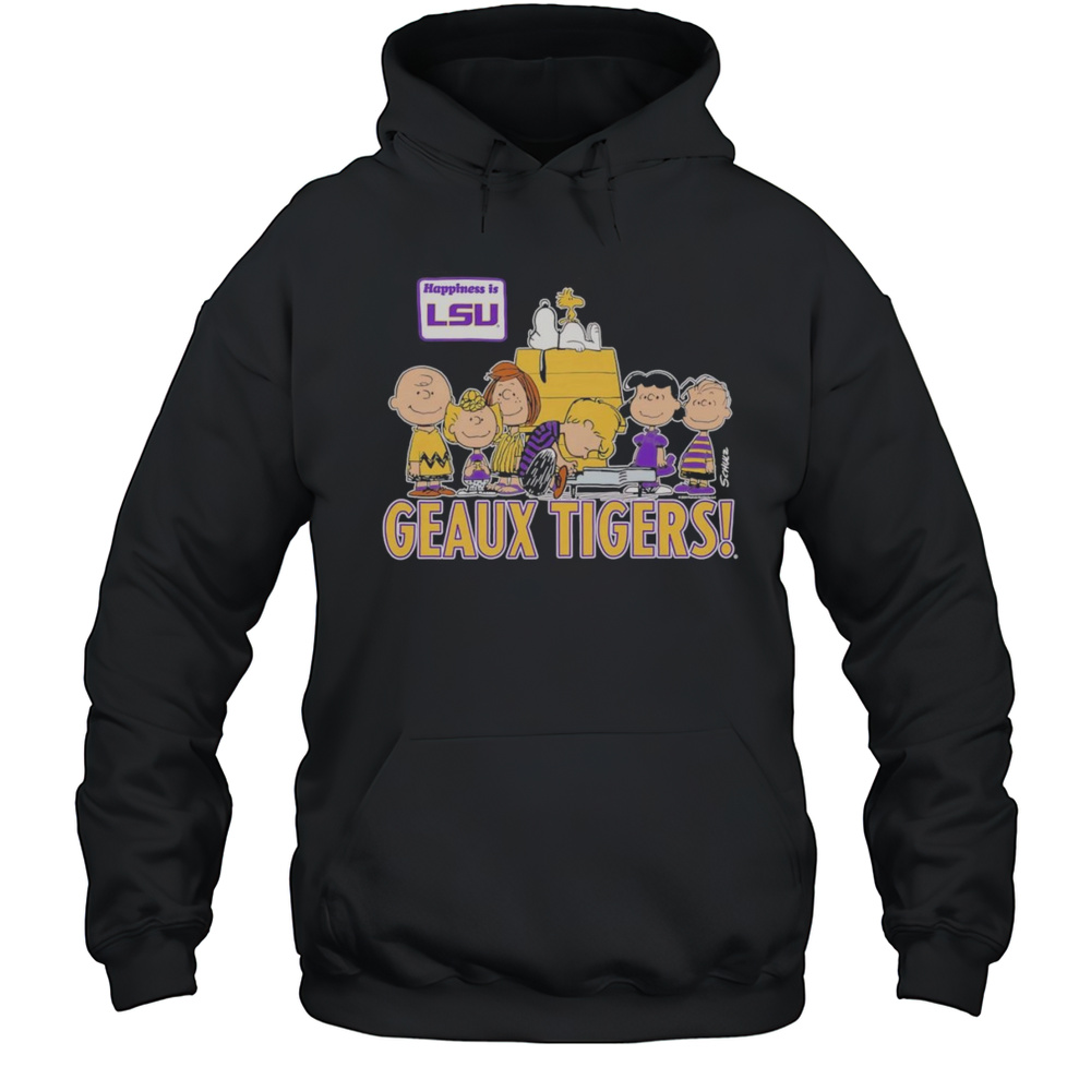 Peanuts Happiness Is LSU Geaux Tigers Shirt Unisex Hoodie
