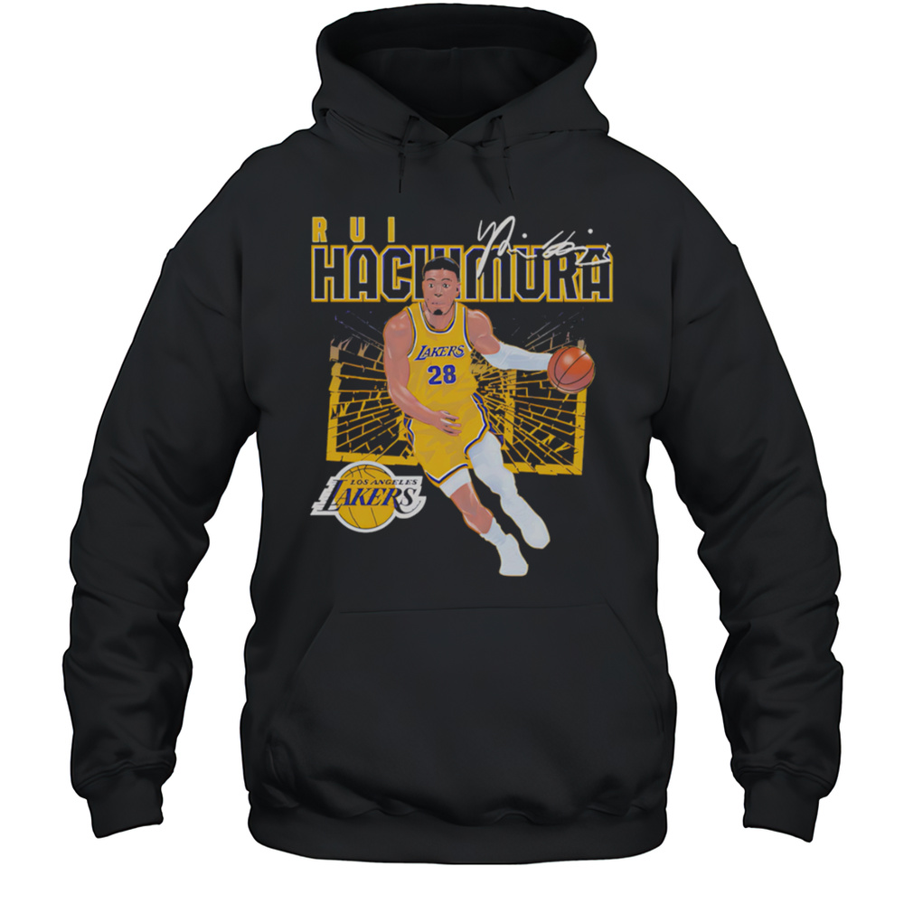 Rui Hachimura Los Angeles Lakers Shattered Shirt Unisex Hoodie