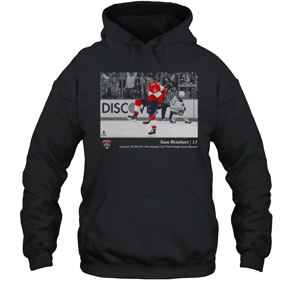 Sam Reinhart Florida Panthers 2025 Stanley Cup Champions Moment Shirt Unisex Hoodie