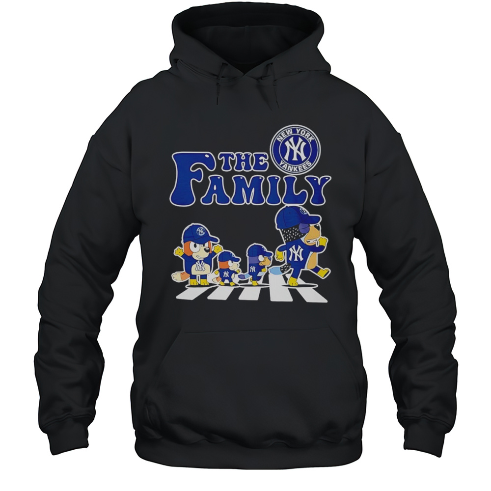The Family Bluey Vs New York Yankees MLB Baseball Abbey Road Shirt Unisex Hoodie