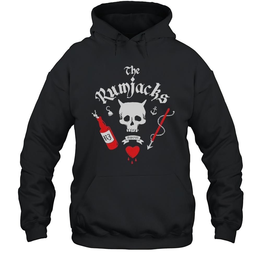 The Rumjacks Blackbeard Skull T-shirt Unisex Hoodie