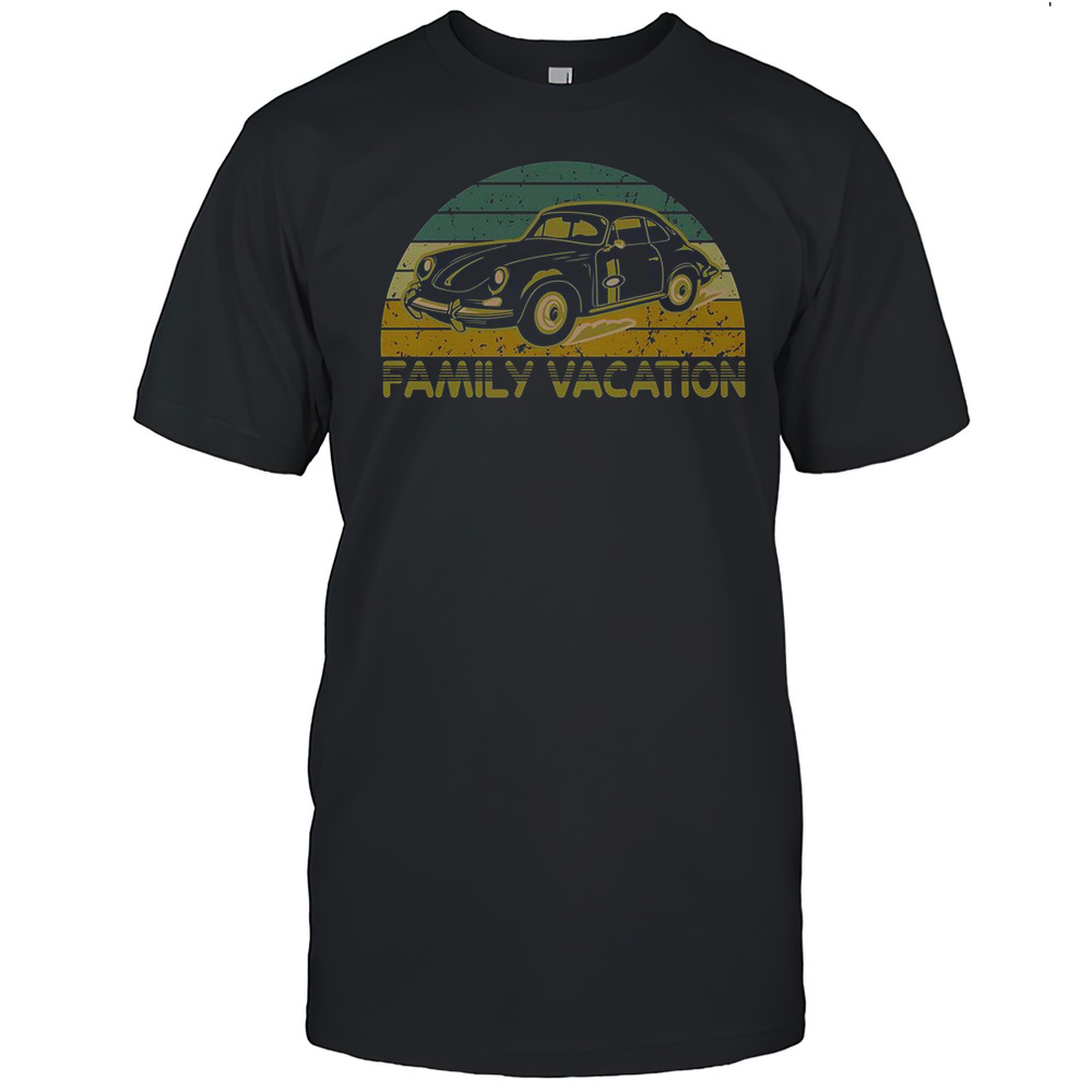 Vintage Retro Family Vacation Old Classic Car T-Shirt