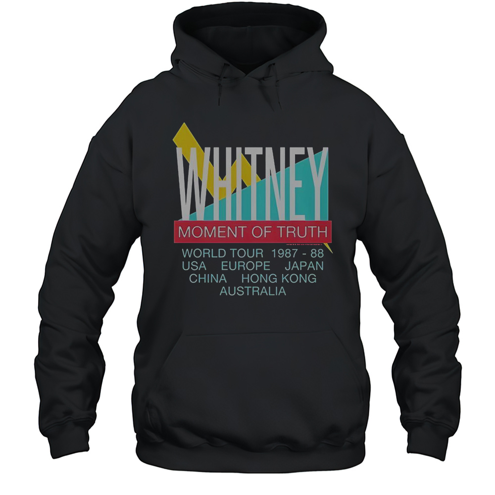 Whitney Houston Moment Of Truth World Tour 1987 88 T-Shirt Unisex Hoodie