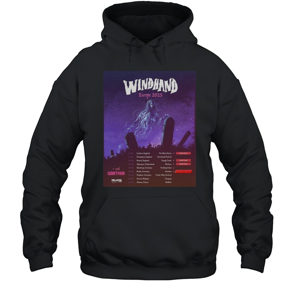 Windhand Europe 2025 Tour Dates T-shirt Unisex Hoodie
