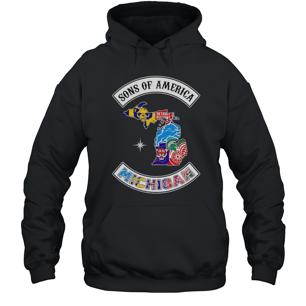Sons Of America Michigan Sports Shirt Unisex Hoodie