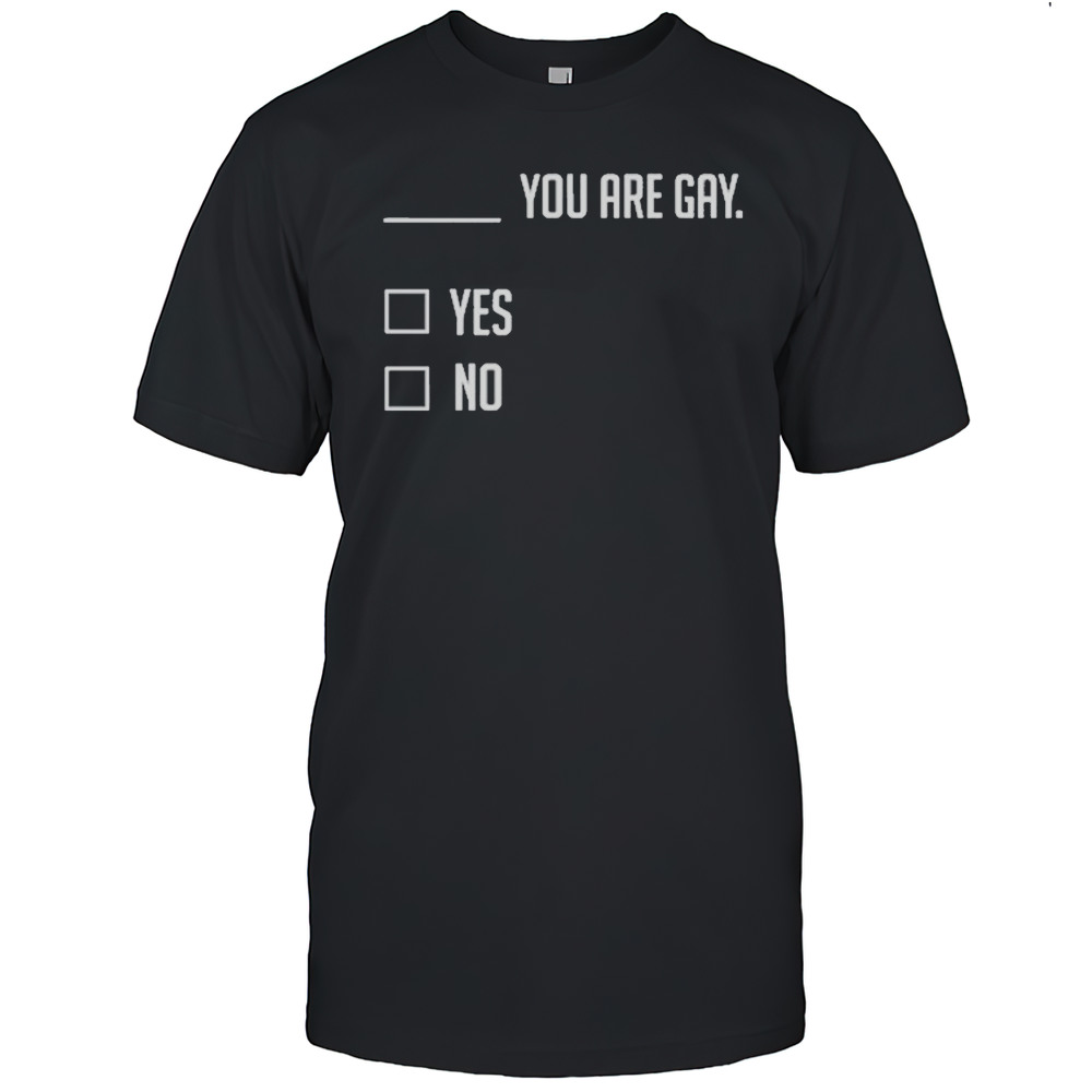 You Are Gay Yes No T-Shirt