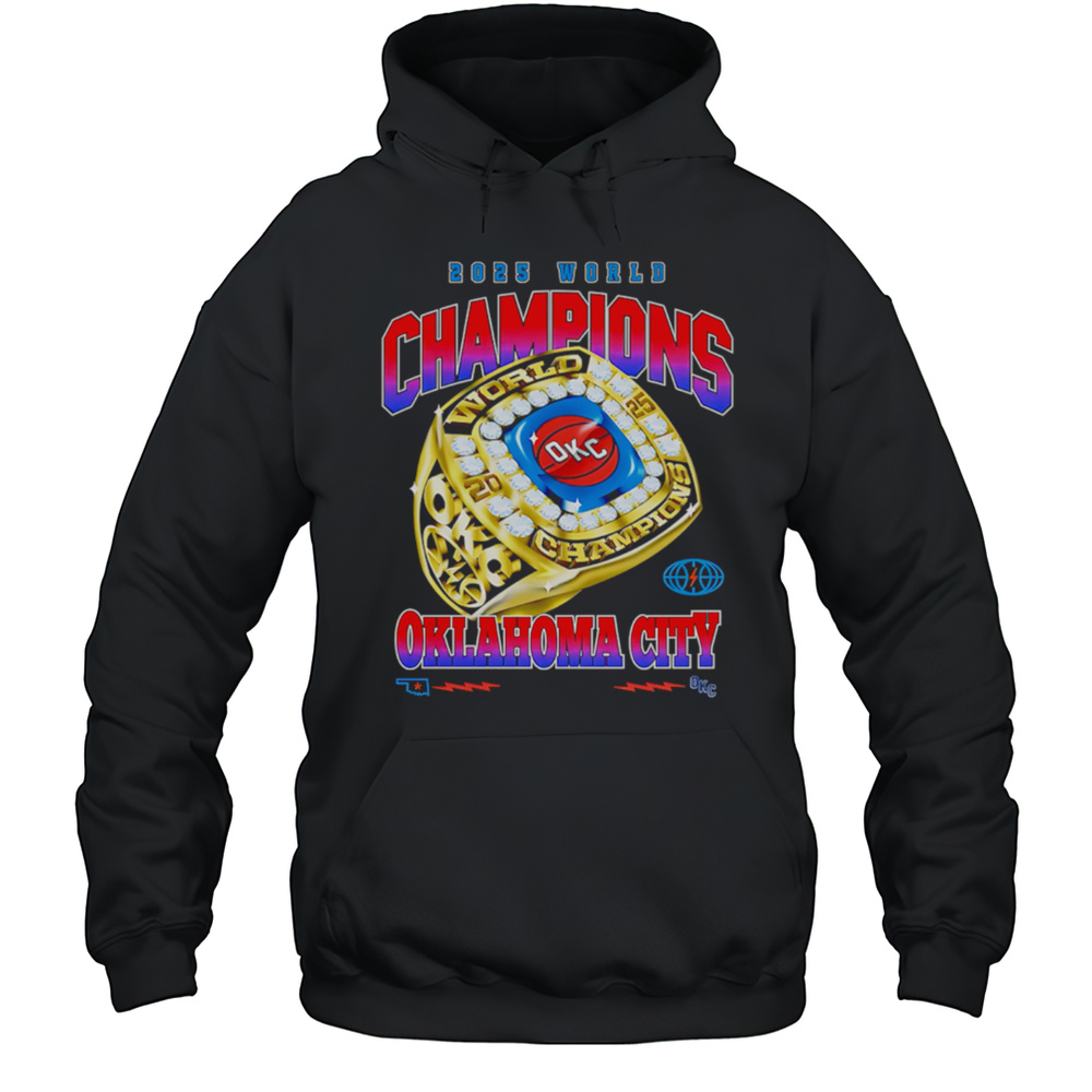 2025 World Champions Oklahoma City Rings Shirt Unisex Hoodie
