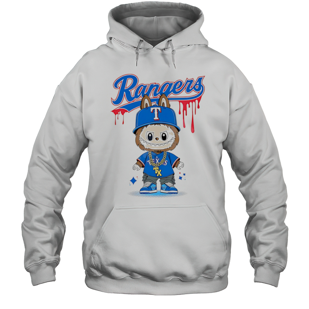 Labubu Texas Rangers Globe Shirt Unisex Hoodie