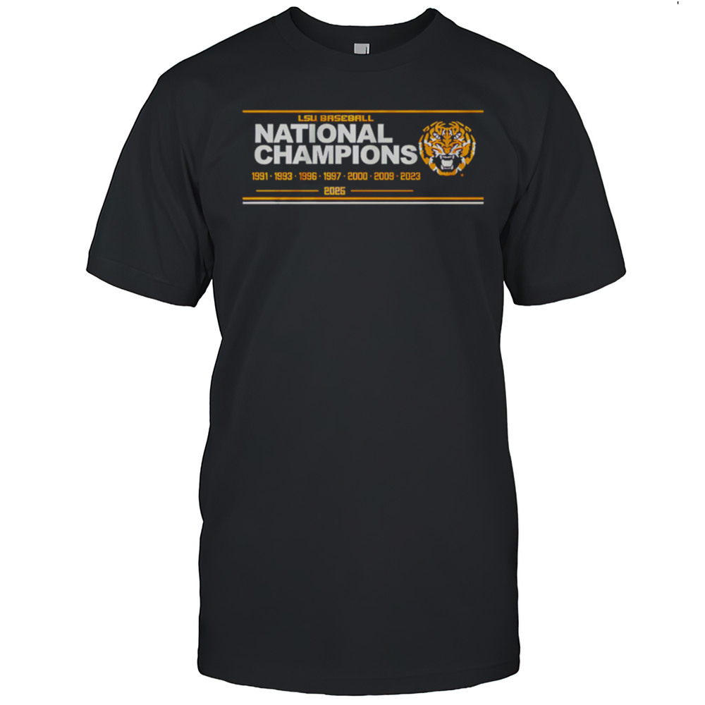 LSU Baseball 8x National Champions Sign Shirt