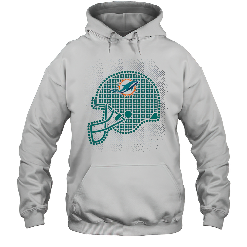 Miami Dolphins Polka Dots Helmet Shirt Unisex Hoodie