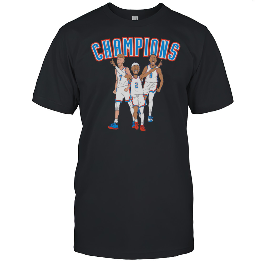OKC Big 3 Champions Cartoon Shirt