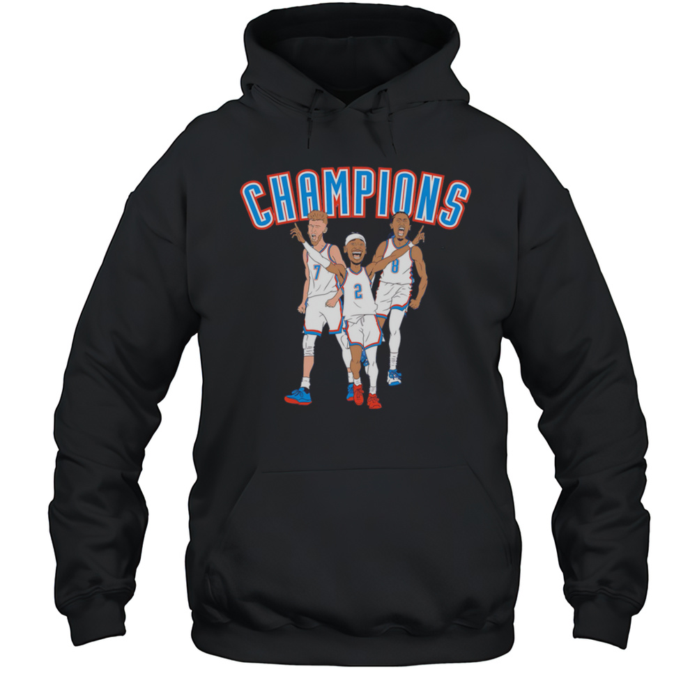 OKC Big 3 Champions Cartoon Shirt Unisex Hoodie