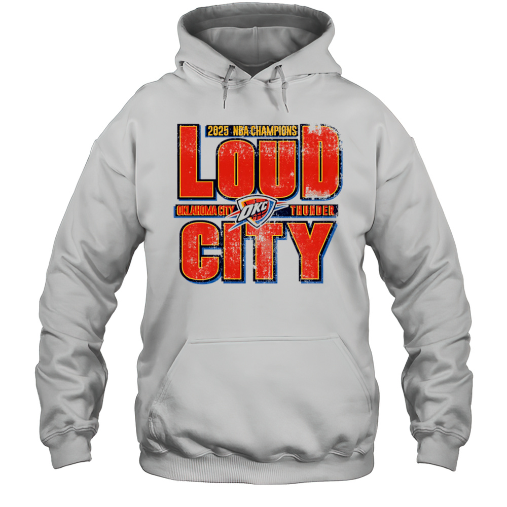 Okc Thunder 2025 Nba Champions Loud City Vintage Shirt Unisex Hoodie