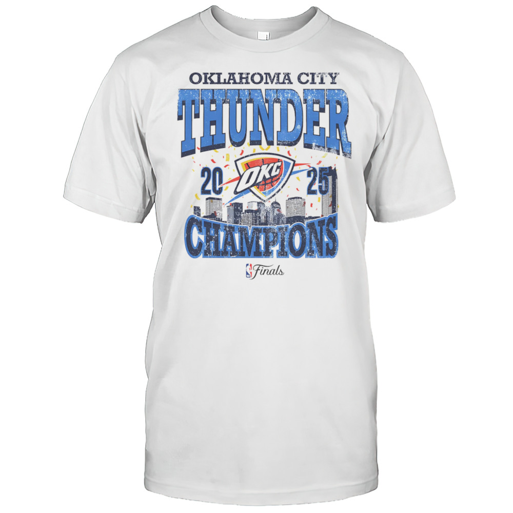 Okc Thunder 2025 NBA Champions Skyline Shirt
