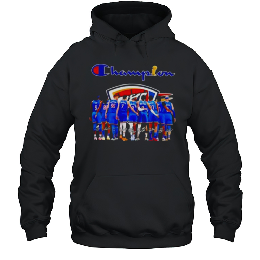 Oklahoma City Thunder All Team Champion Signatures Shirt Unisex Hoodie