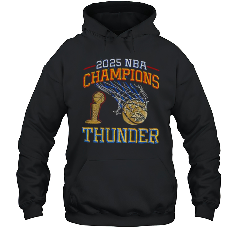 Oklahoma City Thunder Basketball 2025 NBA Finals Champions Players Vintage Shirt Unisex Hoodie