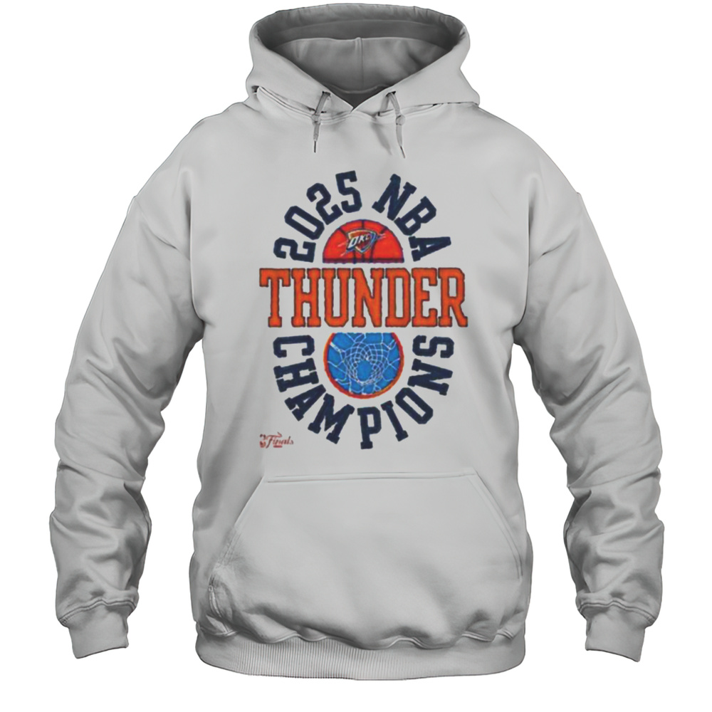 Oklahoma City Thunder Winner Basketball 2025 NBA Finals Champions Shirt Unisex Hoodie