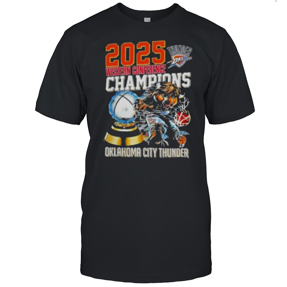 Western Conference Champions Oklahoma City Thunder NBA 2025 Shirt