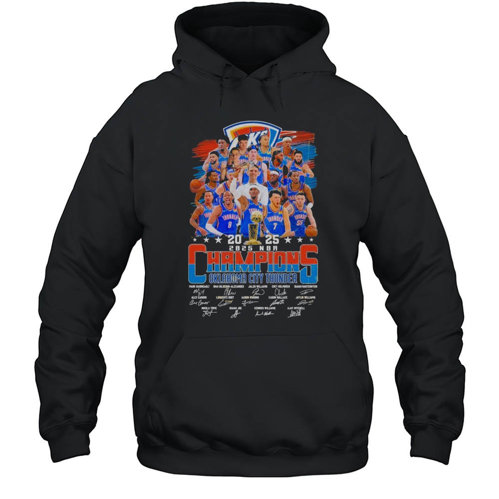 2025 NBA Finals Champions Oklahoma City Thunder Signature Unisex T-Shirt Unisex Hoodie