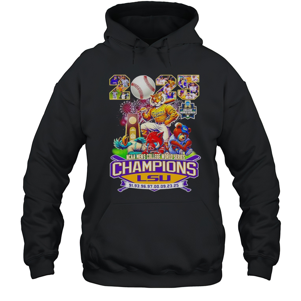 2025 NCAA Mens College World Series Champions LSU Shirt Unisex Hoodie