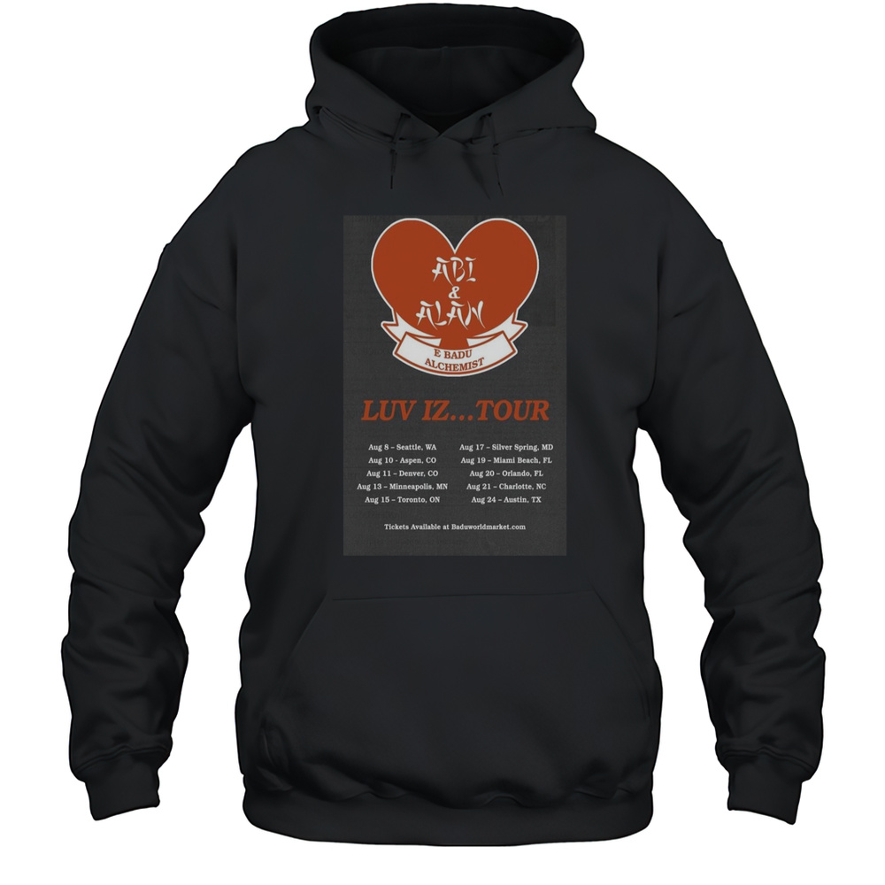 Abi  Alan Luv Iz Tour Aug 2025 Poster T-Shirt Unisex Hoodie