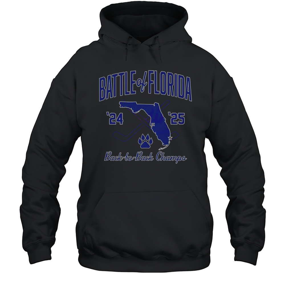 Florida Panthers Hockey 24 25 Battle Of Florida Champs T-Shirt Unisex Hoodie