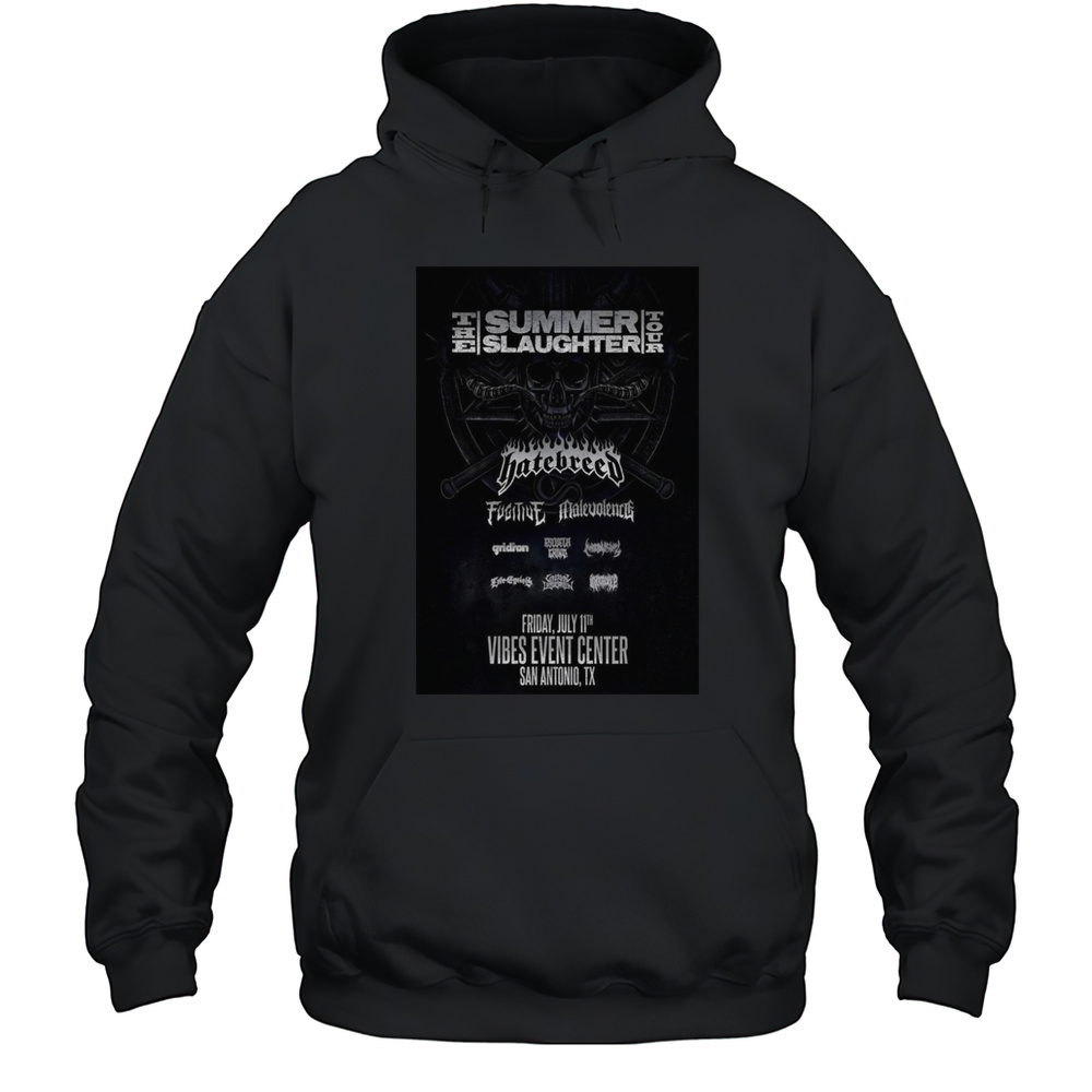 Hatebreed Texas Jul 11 2025 San Antonio Tour Poster T-Shirt Unisex Hoodie