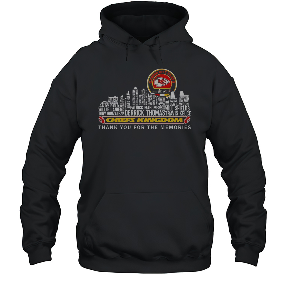 Kansas City Chiefs Football Chiefs Kingdom Thank You For The Memories Skyline T-Shirt Unisex Hoodie