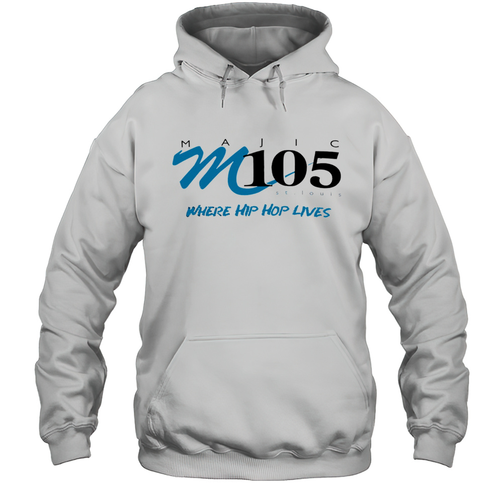 Majic M105 St. Lucia Where Hip Hop Lives Logo Shirt Unisex Hoodie