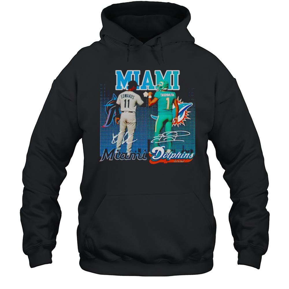MiamI Dolphins And Marlins Star Power Shirt Unisex Hoodie