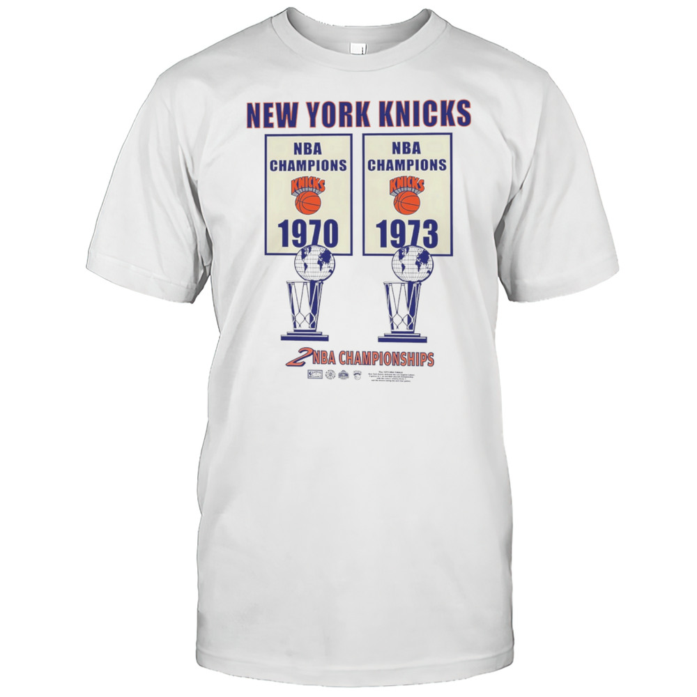 New York Knicks 2 NBA Championships The Finals Banner Shirt