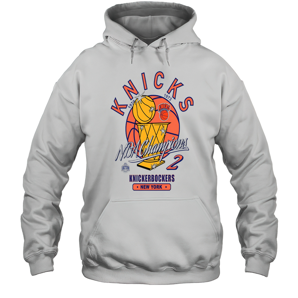 New York Knicks NBA Champions 2 Knickerbockers New York Golden Trophy Shirt Unisex Hoodie