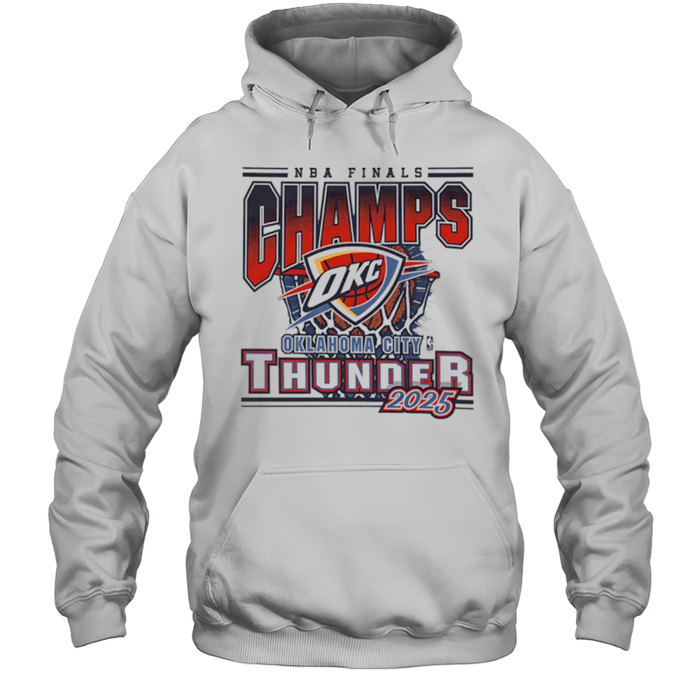 Oklahoma City Thunder 2025 Nba Champions Logo Champs Shirt Unisex Hoodie