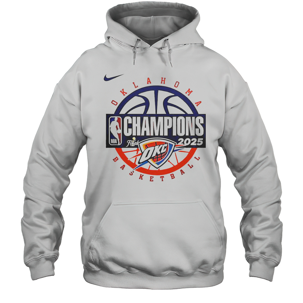 Oklahoma City Thunder Mens Basketball 2025 NBA Champions T-Shirt Unisex Hoodie