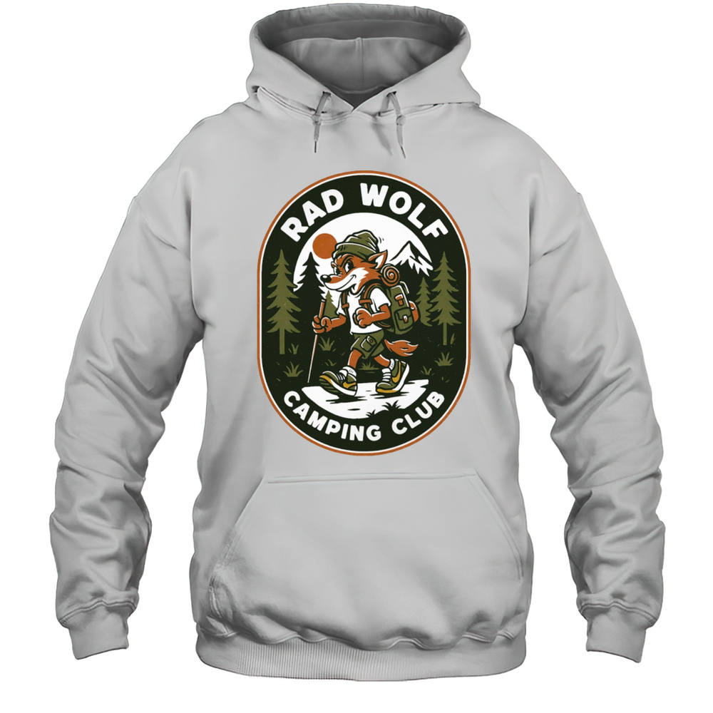 Rad Wolf Camping Club Logo Shirt Unisex Hoodie