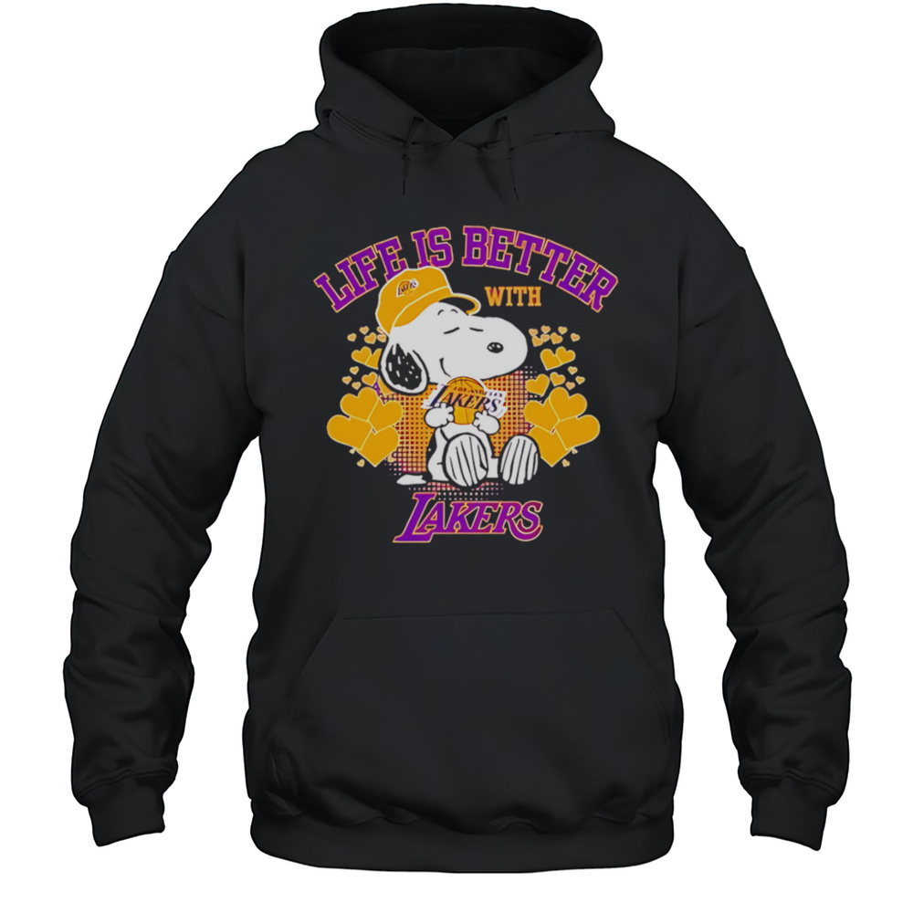 Snoopy Life Is Better With Lakers Shirt Unisex Hoodie