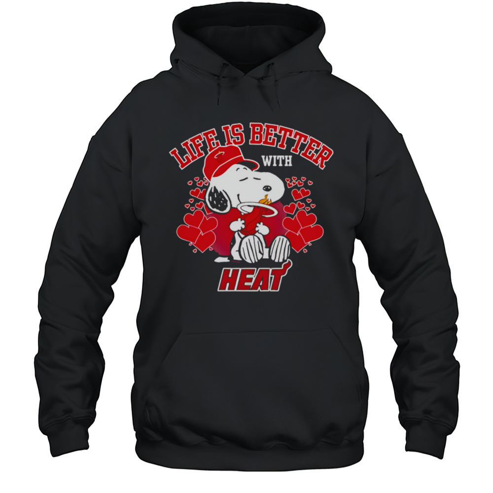 Snoopy Life Is Better With Miami Heat Shirt Unisex Hoodie