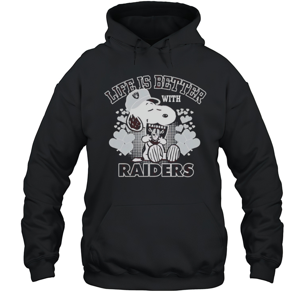 Snoopy Life Is Better With Raiders Shirt Unisex Hoodie