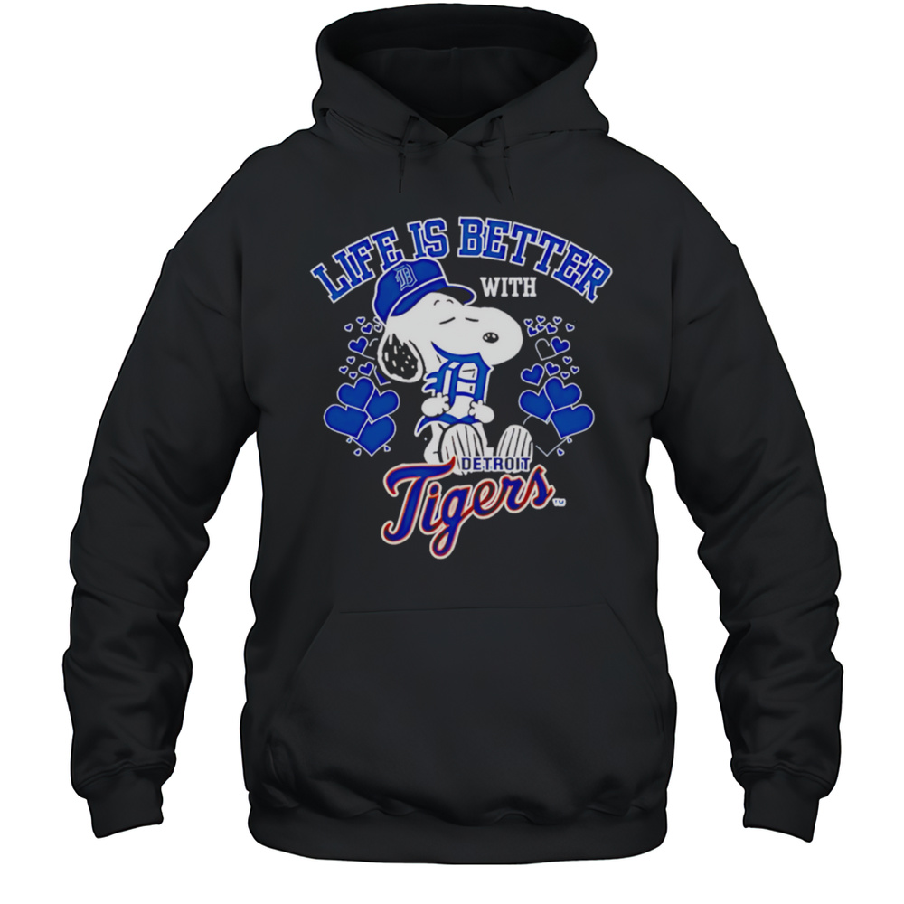 Snoopy Life Is Better With Tigers Shirt Unisex Hoodie