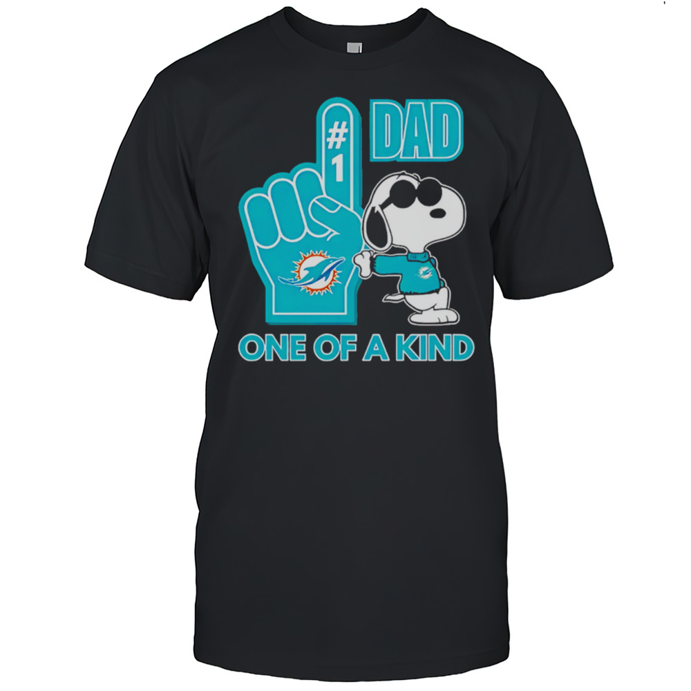 Snoopy Miami Dolphins 1 DAD One Of A Kind Shirt