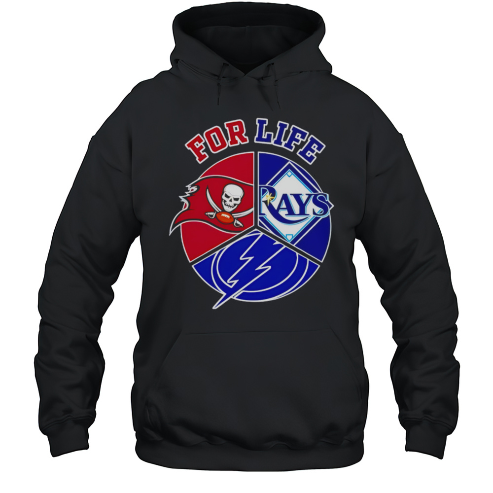 Tampa Bay Rays Buccaneers And Lightning For Life Shirt Unisex Hoodie