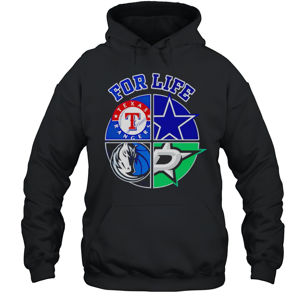 Texas Rangers Cowboys Stars And Mavericks For Life Shirt Unisex Hoodie